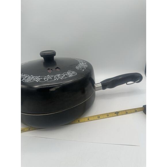 Wear-Ever Registered Aluminum Black Enamel 1 Qt. Stock Pot Dutch Oven Retro - Picture 5 of 9